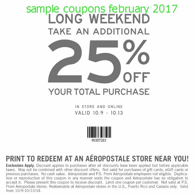 aeropostale coupons free shipping online